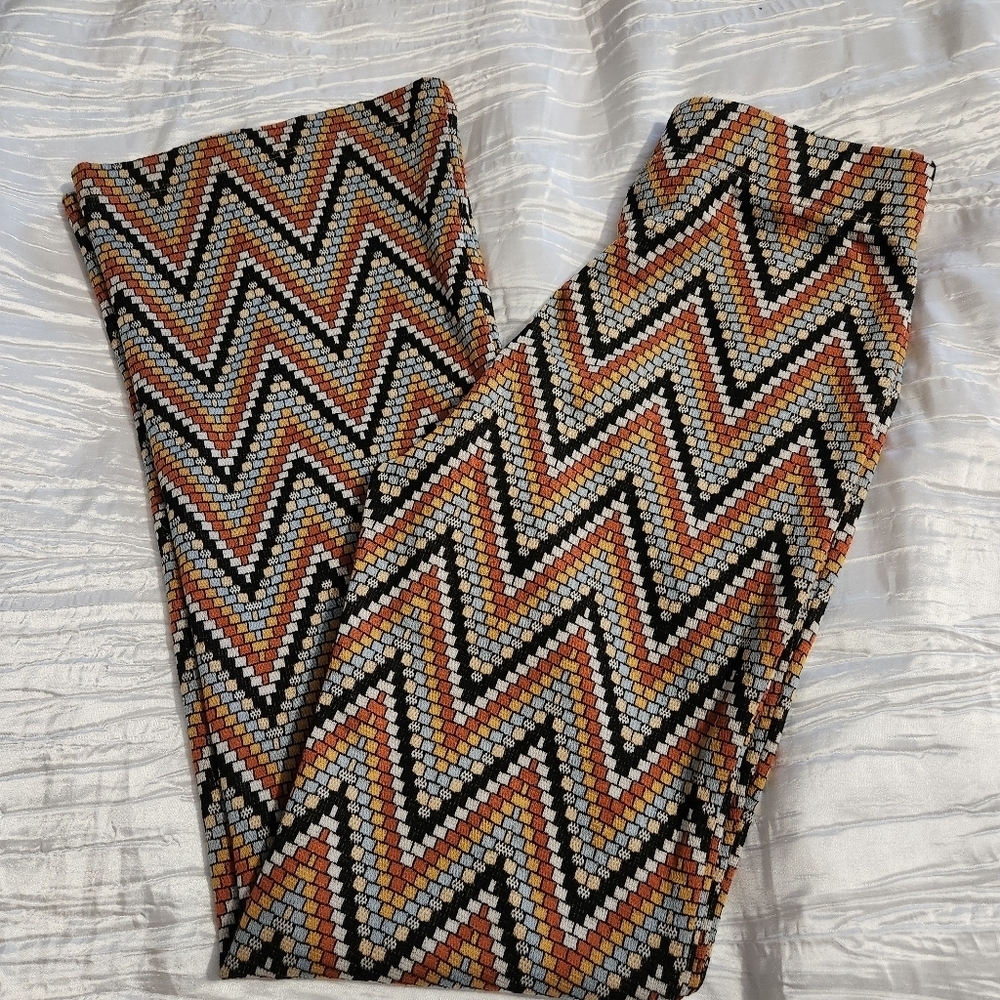 Industry Chevron Patterned Flare Pants Size Small Hippie Vibes